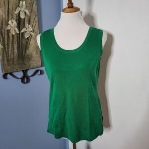 Misook Kelly Green 💚 Tank Top Scoop Neck Small